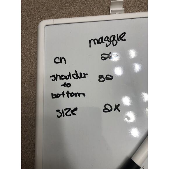 Maggie Barnes Tunic Womens 2X Plus Red Long Sleeve v neck Beaded Textured Bling - Picture 7 of 7